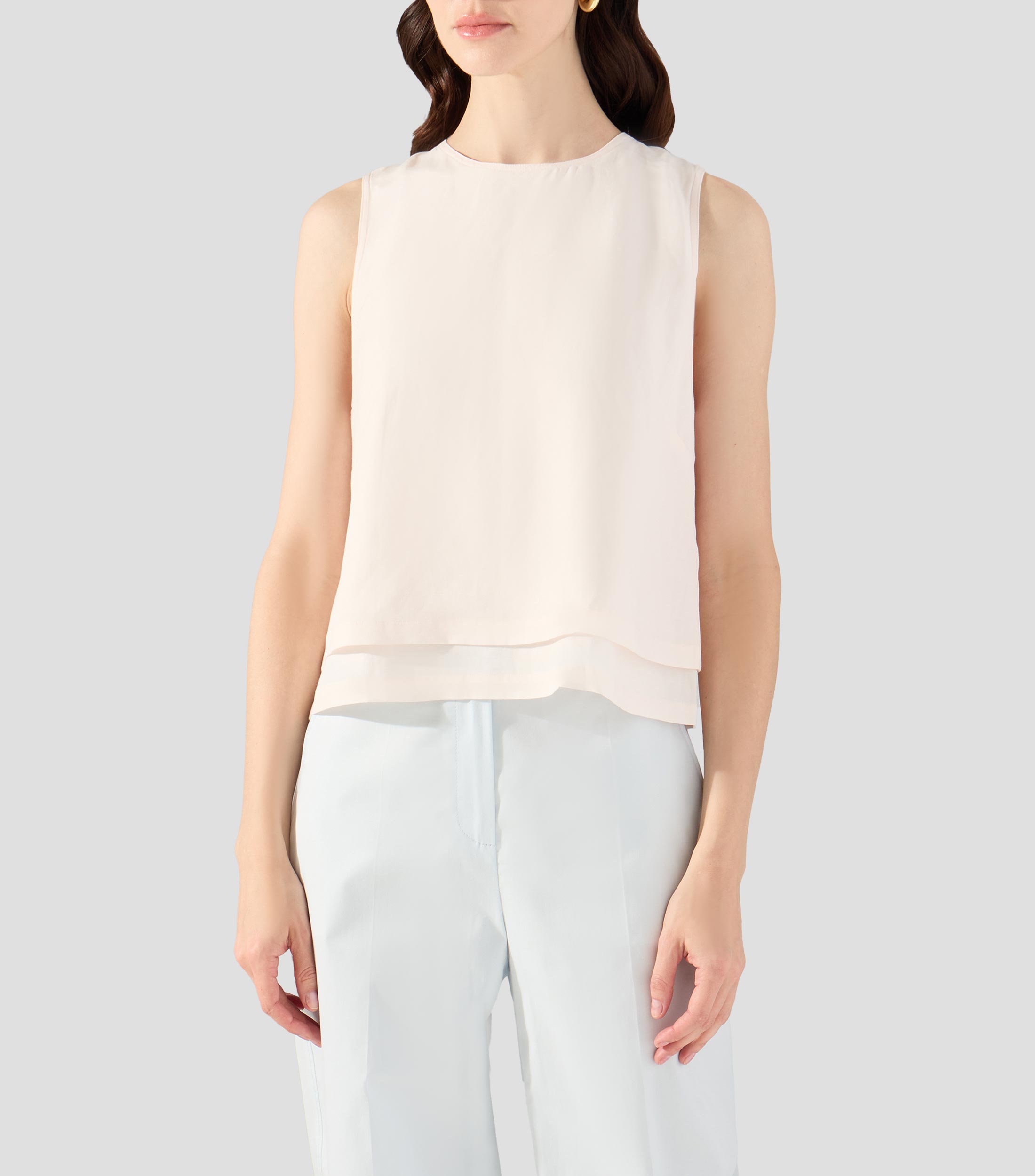 Blusa a capas espalda abierta Mujer